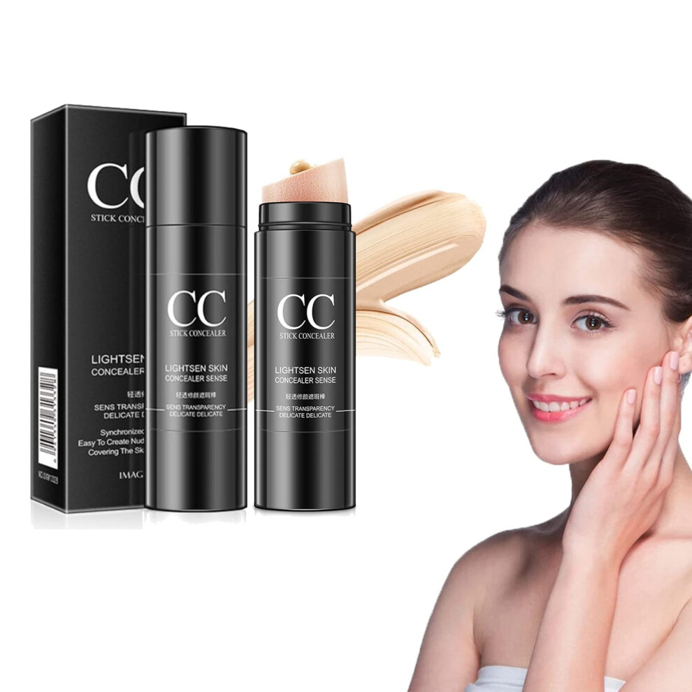 Cream Concealer Stick And Cc Foundation Full Coverage Waterproof Moisturizing Natural 2Pcs