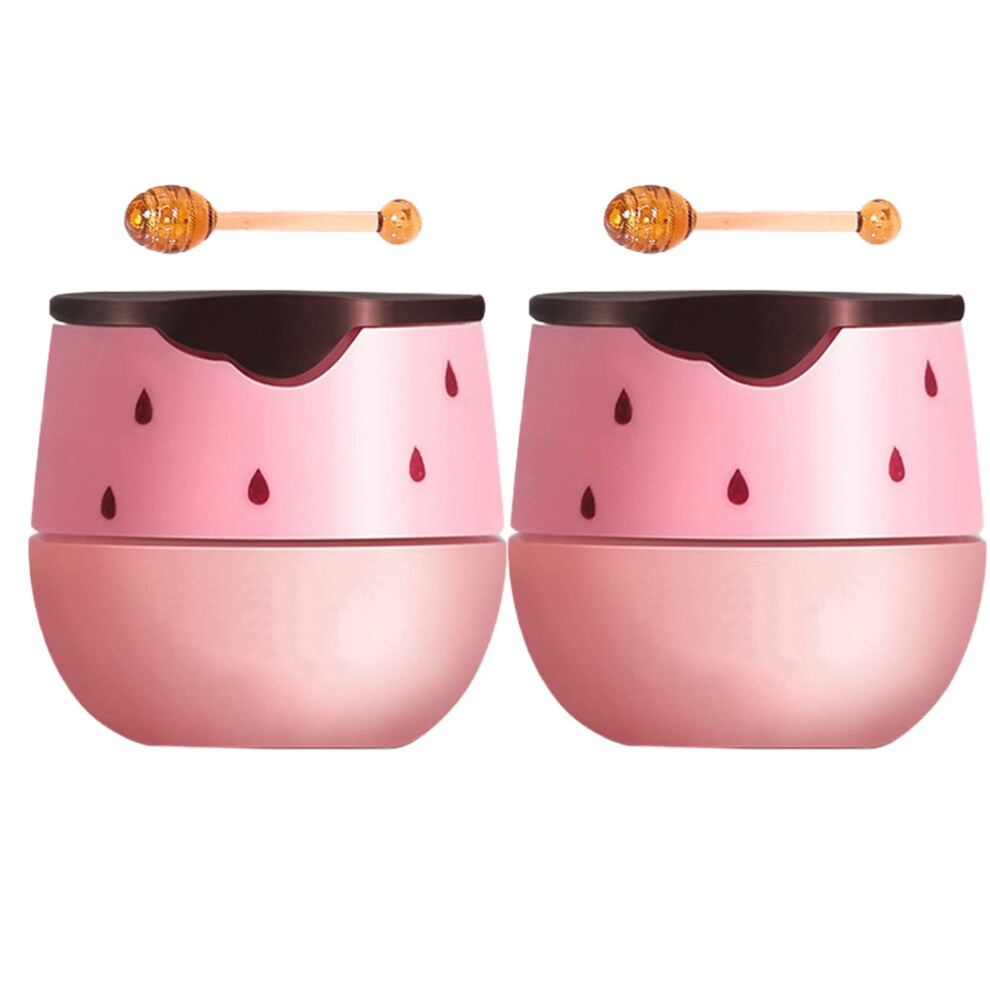 Honey & Strawberry Lip Balm and Lip Mask Set, Deep Hydration Overnight Lip , 2PCS