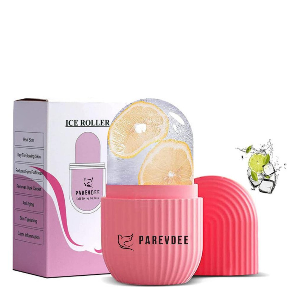 Facial Ice Roller for Puffiness and Brightening with Reusable Face Massager for Cooling and Pore Tightening