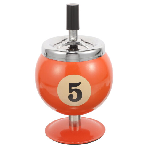 Automatic Ashtray with Extinguishing Design, Smokeless Billiards Shape for Home Office Patio Use