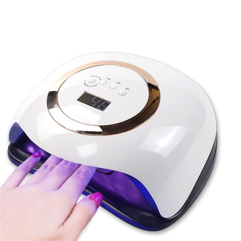 Gold 72W Uv Led Nail Lamp Gel Dryer With Lcd Touch, Sensor And Timer For Salon And Home