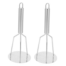 2pcs Stainless Steel Potato Masher and Ricer with Ergonomic Grip for Potatoes Pumpkins Yams Ref: 6948