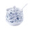 Sugar Bowl with Lid and Spoon, Ceramic Spice Jar, Cute HandDrawn Pattern, White 200ml 1