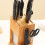 Bamboo Knife Block Organizer with Ventilated Drying Surface and NonSlip Base for Kitchen Storage 5