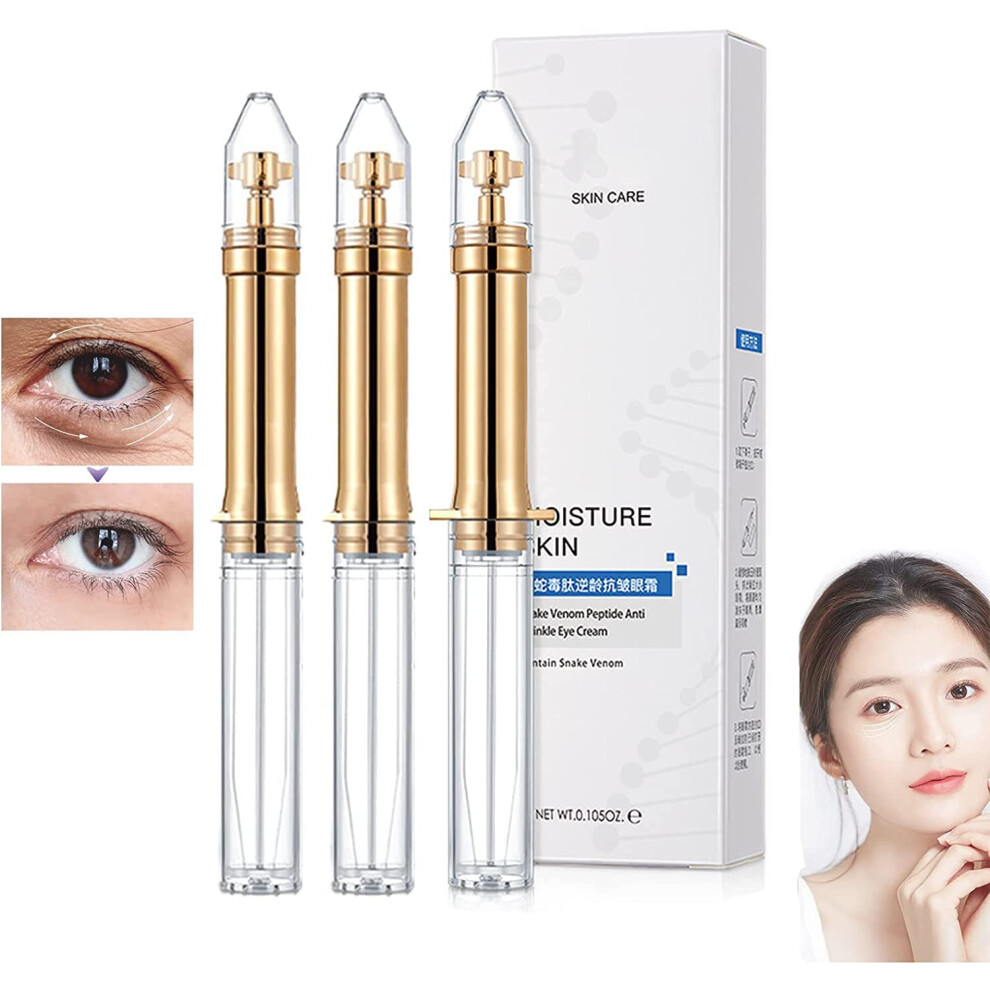 Cream/Dark Snake Venom Eye Anti Aging Peptide Serum For Circles Puffiness And Fine Lines 3Pcs