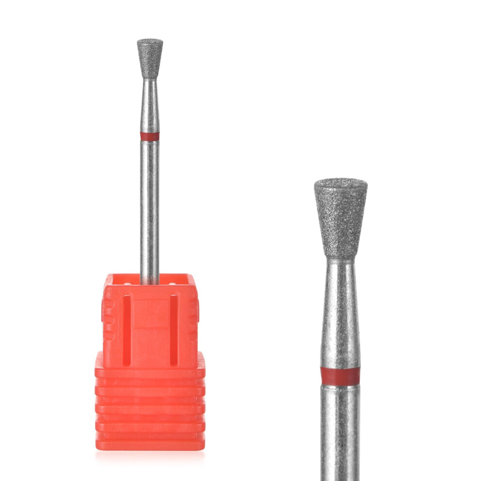 Silver 3/32 Inch Carbide Cuticle Cleaner Drill Bit Fine Grit Inverted Cone For Precise Nail Removal