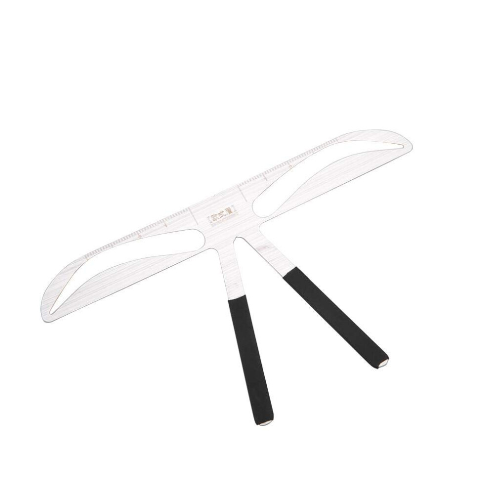 Stainless Steel Eyebrow Ruler with Reusable Stencil for Precise Brow Mapping and Symmetry
