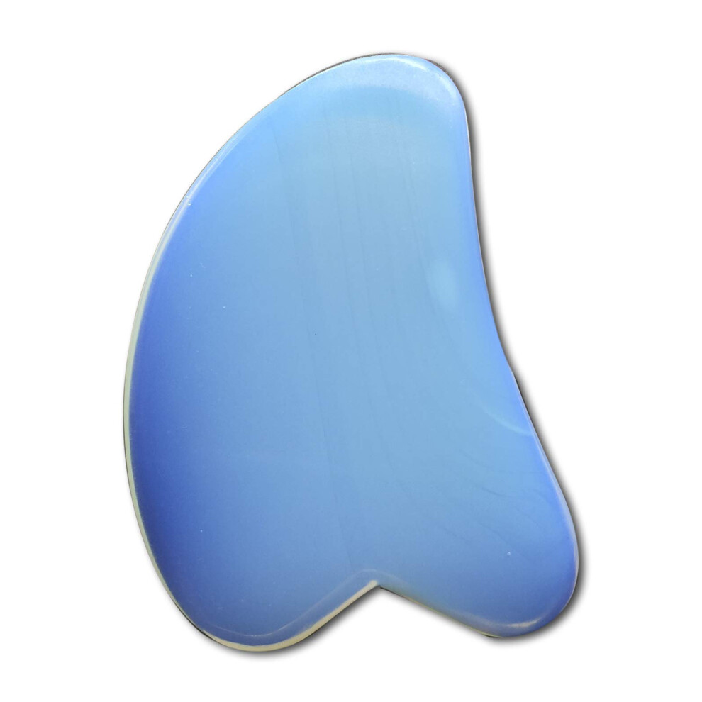 Natural Opal Facial Gua Sha Tool for AntiAging, Wrinkle Removal and Facial Lifting Massage