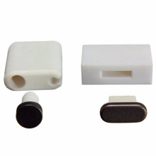 4-in-1 Metal Ear Data Anti Dust Plug Keeper Dock for 6 / 6 Plus / 6s / 6 / / Mini / Pro / Air (Grey)