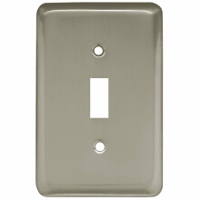 Franklin Brass W10245-SN Stamped Brushed Satin Nickel Single Switch Cover Plate