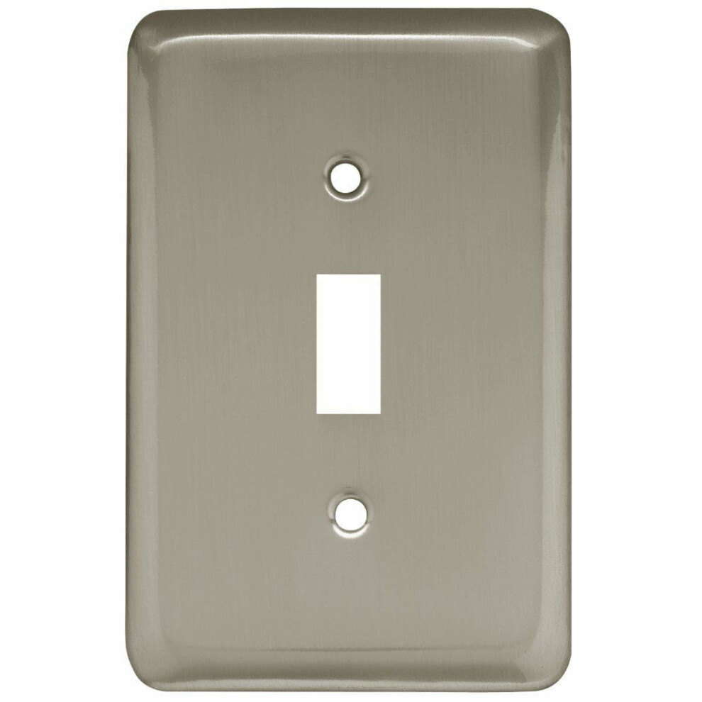 Franklin Brass W10245-Sn Stamped Brushed Satin Nickel Single Switch Cover Plate 9377112360652