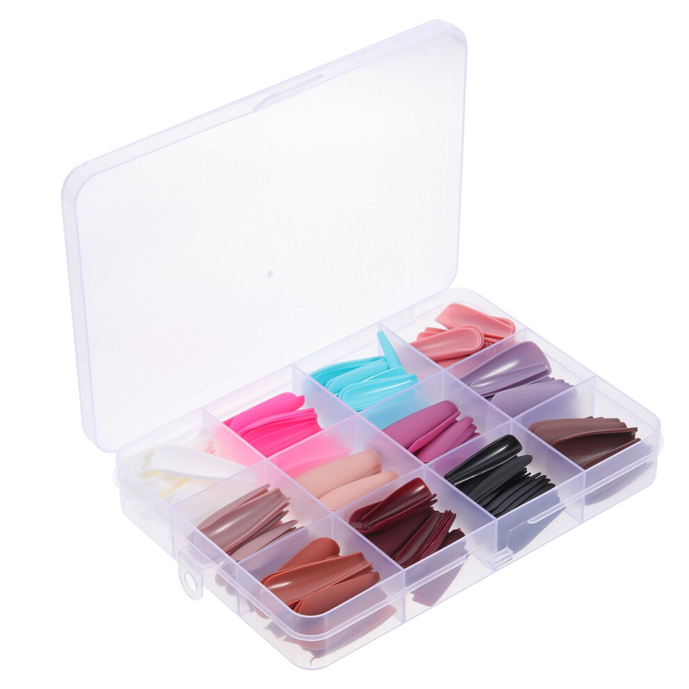 1 Box Frosted Fake Nails False Nails Colored Fake Nails False Nails Tips Manicure Nail Charms