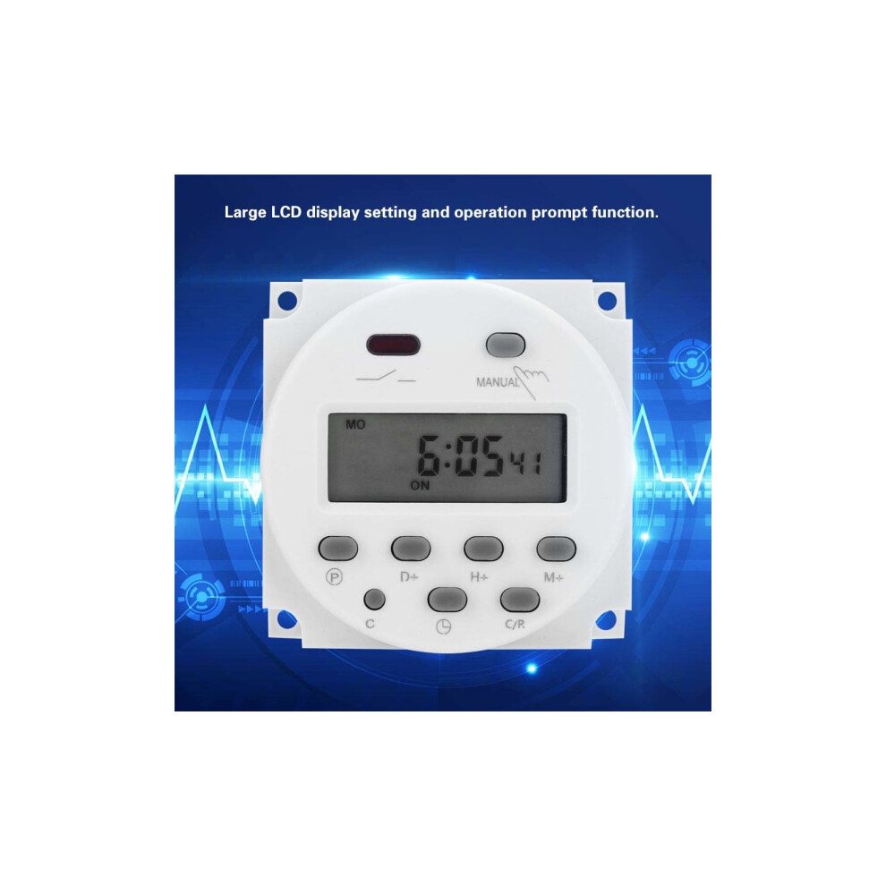 Dc 12V Timer Switch 16A Digital Electronic Lcd Time Relay 9377112364353