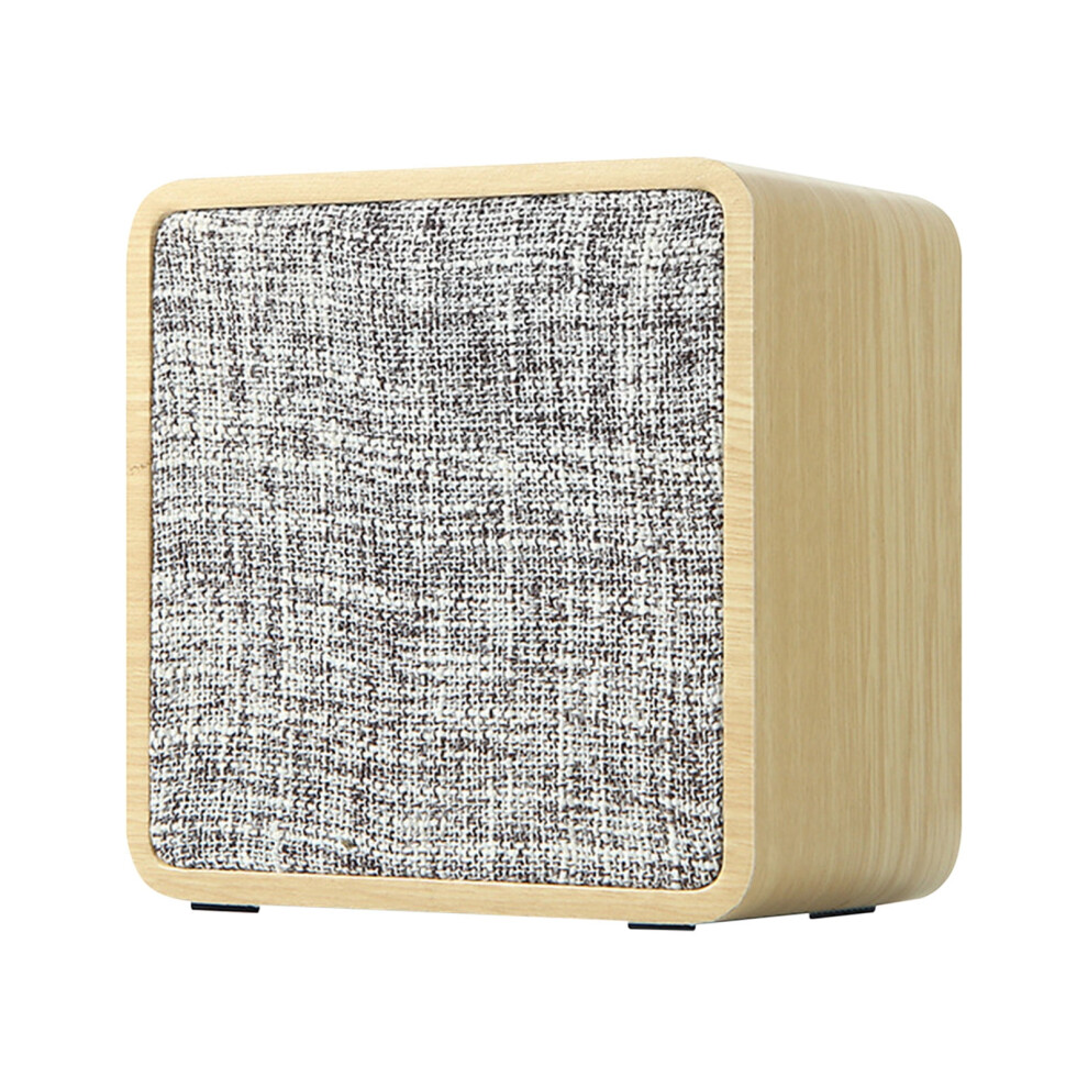 Paveos Wooden Cloth Mini Bluetooth Speaker, Portable Outdoor Speaker With Aux/Tf, Compatible With Car Audio, Yellow 9377112364421