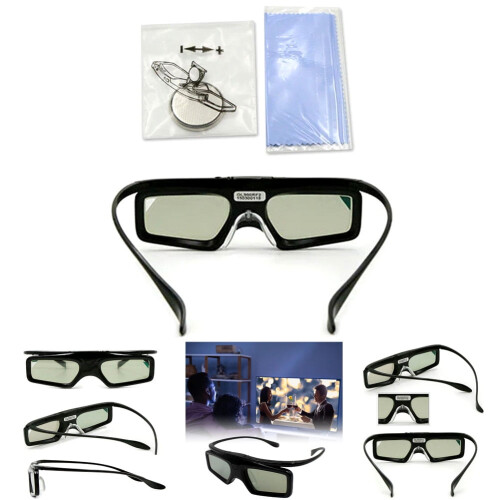 Cheers.US GL900 3D Glasses compatible with DLP LINK 3D Projectors/TVs, Reusable Black PC, HD Image, Auto Shutdown