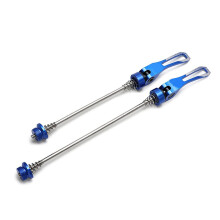 Bike Hub Quick Release Lever Aluminum Alloy Wheel Quick Release Axle Skewer blue