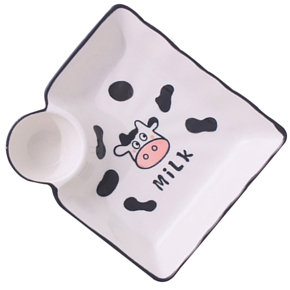 Food Tray Children Divided Plate Dinner Plates Cartoon White