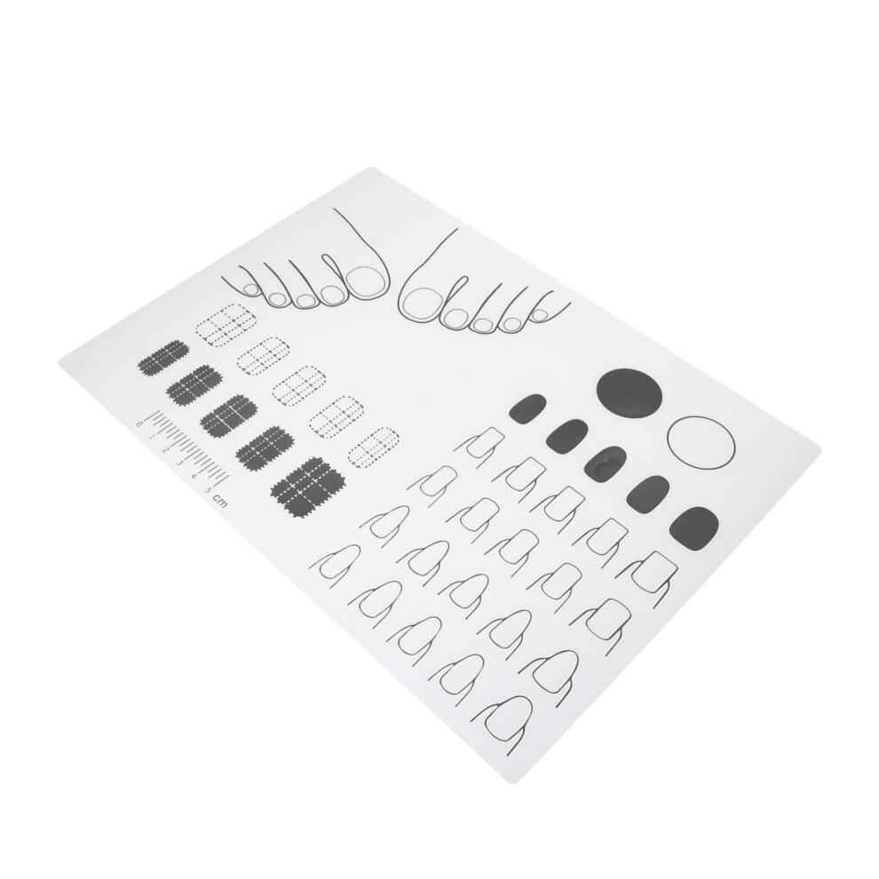 Acrylic Nail Training Mat with Silicone Practice Pad, Washable Reusable for Beginners and Manicurists
