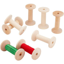 Wood Thread Bobbins for Embroidery and Sewing Machines Moccasin 43x80.5mm