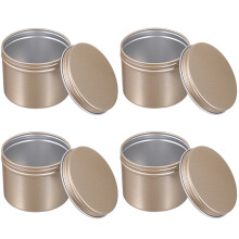 4 Pcs Candle Jar Making Tins Jars with Lids Storage Aluminum Alloy