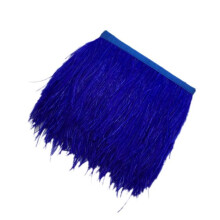 TureClos Ostrich Feather Fringe Trim Costume Sewing Crafts Decor 9-15cm Sapphire blue