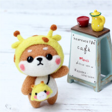 Cute Raccoon Needle Felting Kit for Beginners, Handmade Wool Craft with Needles & Instructions - Apmemiss Clearance