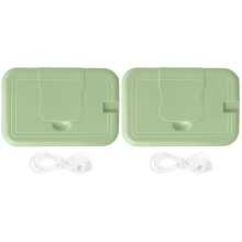 2pcs Portable Baby Wet Wipes Warmer Dispenser Baby Wipes Tissue Box for Indoor