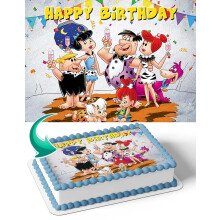 The Flintstones FT Edible Cake Image Topper Birthday Cake Banner 1/4 Sheet