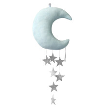 Yesbay Wall Backdrop Room Hanging Moon Stars Stuffed Decor for Baby Bedroom,Wall Hanging Decoration