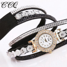 Women Fashion Casual Analog Quartz Women Rhinestone Watch Bracelet Watch