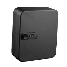 Key Cabinet with Combination Lock, Box Wall Mount with Code, Security Key Box, Key Box Key Holder Lockbox for Office Wall Cabinet Black 28 hook