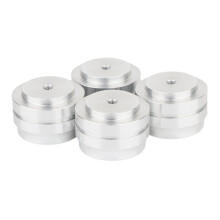4PCS Aluminium Feet Solid Audio Device Feet Speaker Spikes Stand Feet Pad Foot for Speakers CD Amplifier Silver