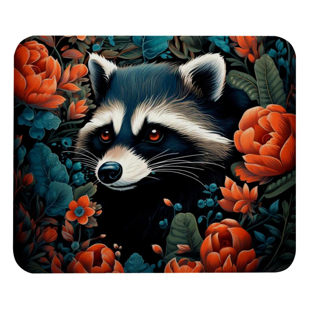 Square Mouse Pad, Non-Slip Rubber Base Computer Mousepad For Office Laptop - Coon Flower Pretty 9422877251902