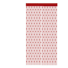 Slhljlin Curtain 100X200Cm Love Heart String Curtain Window Door Divider Sheer Curtain Valance (Watermelon Red )