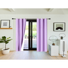 Window Curtain for Bedroom ADAM Home Decor 1 Panel Thermal 100% Blackout full Room Darkening Grommets Lilac 95" Length