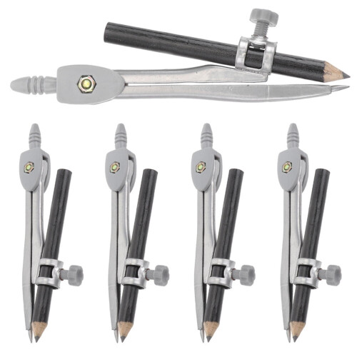5 Pcs Drawing Compasses Protractor Drawing Compass for Art Kids Compass Drafting Compass Reusable Compass Student