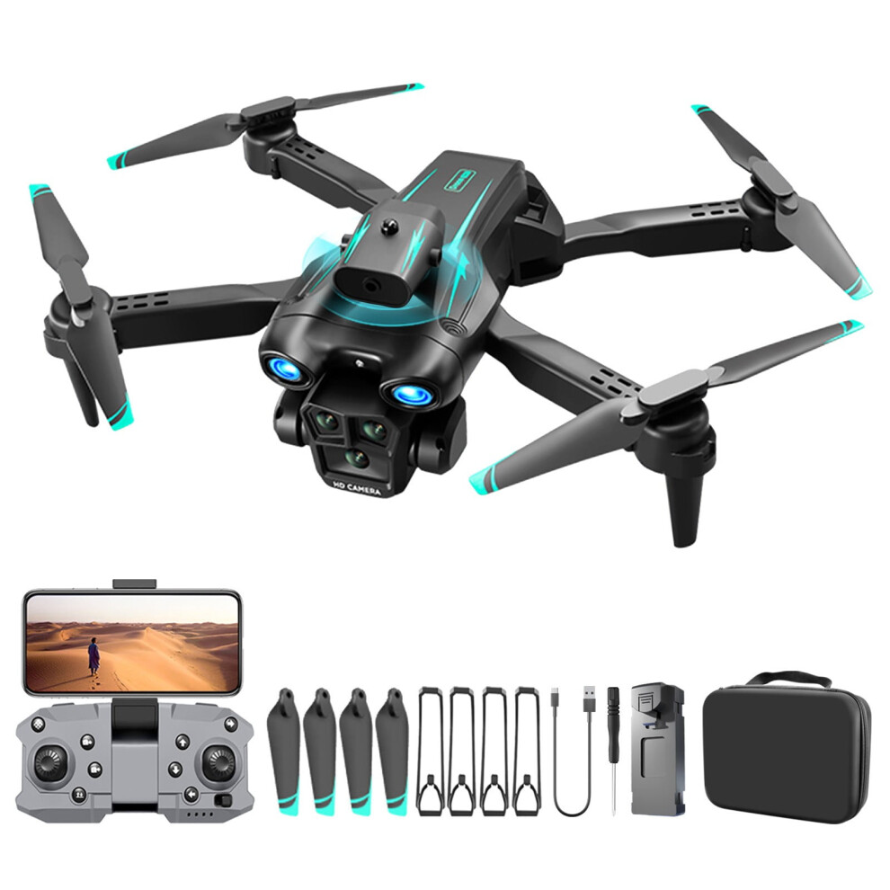 Foldable 1080P FPV Drone with ESC Camera, Gesture Control & Obstacle Avoidance – Compatible with WiFi RC Quadcopter for Beginners