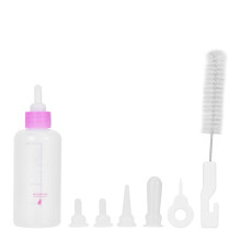 6PCS 60ml Pet Nursing Bottle Set for Puppy Kitten, Small Dogs, Cats - Compatible with Milk Feeding Care Kit (Pink)