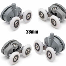 4 x Twin Butterfly Shower Door Top Bottom Rollers/Runner/Wheels 19/23/25/27mm