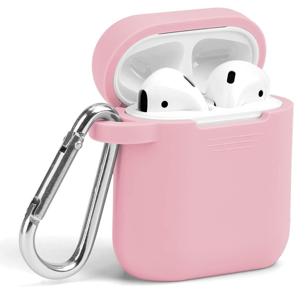 Janrevotw Compatible With Airpods Case, Hard Shockproof Protector With Keychain For Compatible With Apple Compatible With Airpods 1 & 2, & Pink/Blue 9085618725584