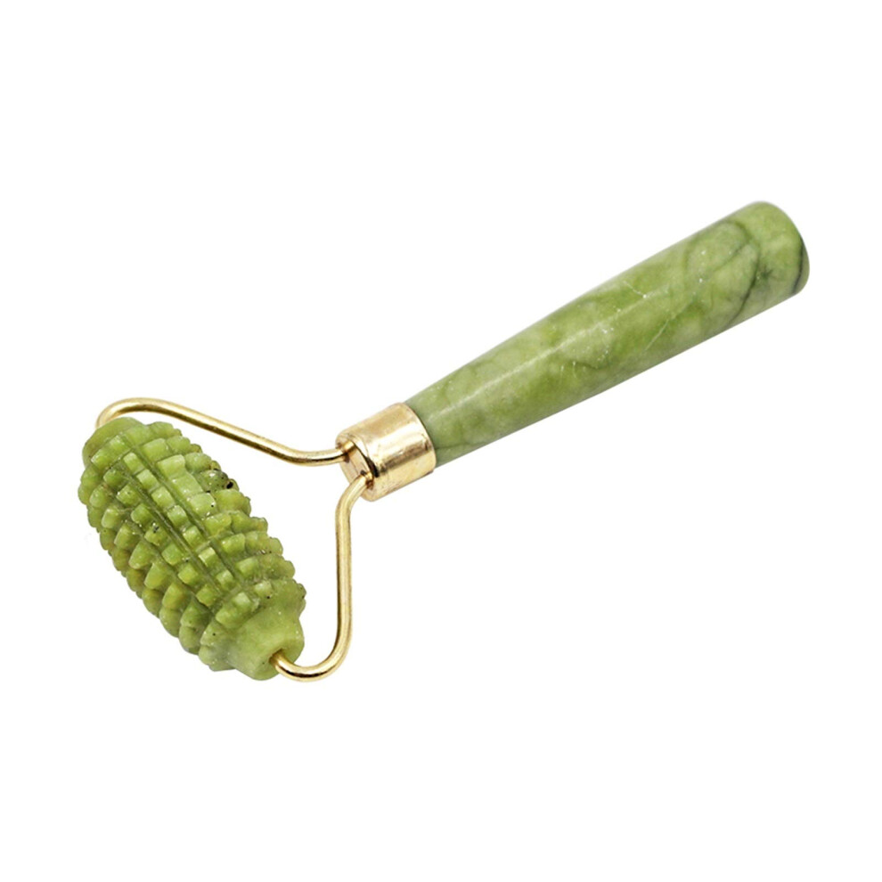 Green Jade Roller Doublehead Natural Jade Facial Massage For Face Eyes Neck Relaxation