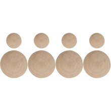 8pcs Dining Table Round Placemat Practical Tableware Mat Nordic Style Woven Cushion for Kitchen Ware