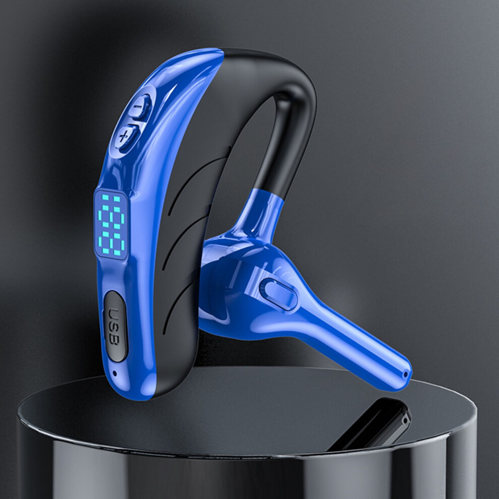 Bluetooth Headphones ,Single Ear Headset With Mic Bluetooth 5.2 Earphone Led Display Waterproof Earpiece Wireless Handsfree Headphone 9085618726802