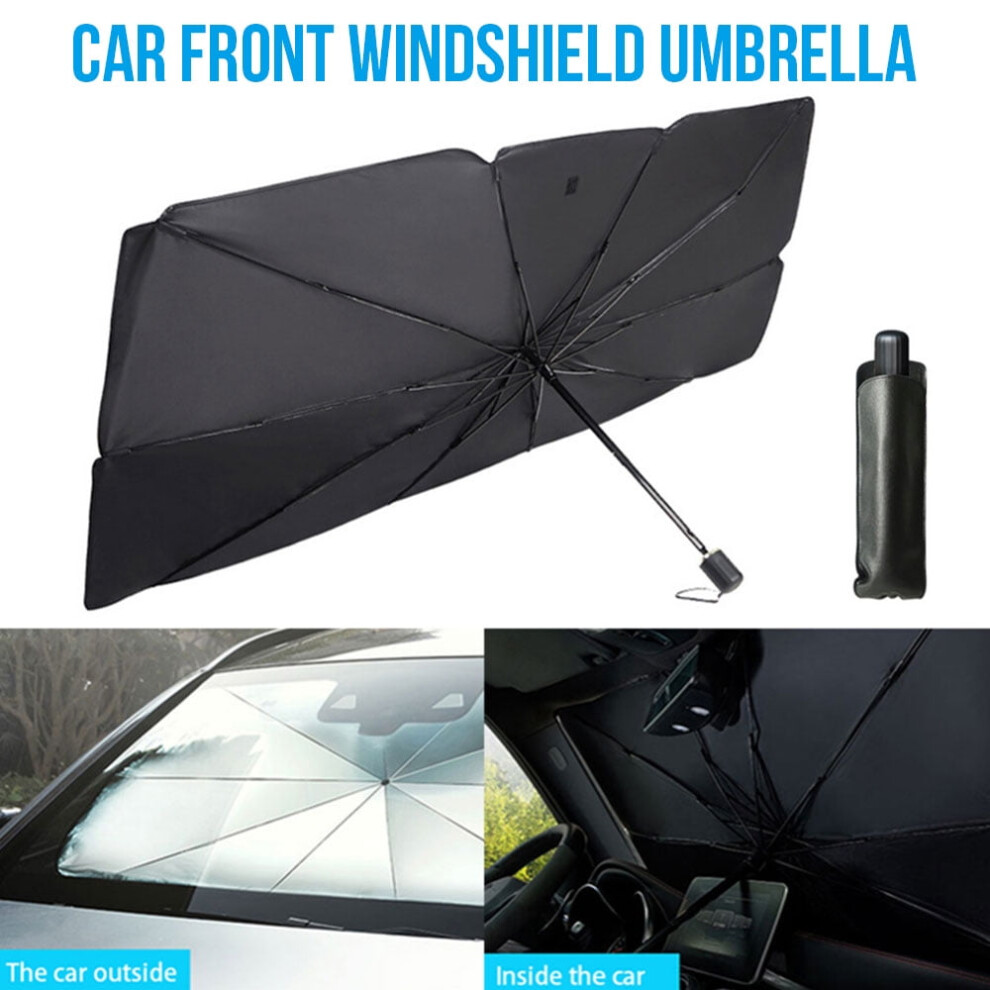 Car Windshield Sunshade Umbrella, 52" X 31", Foldable Uv Protector, Compatible With Most Cars 9085618728264
