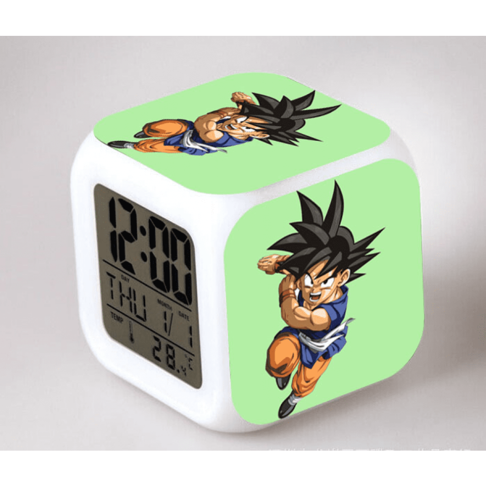 Hanntaoo Kids Digital Alarm Clock, Dragon Ball Led Color Changing Clock With Thermometer & Night Gift For Boys Girls - Htnl#1287 Light
