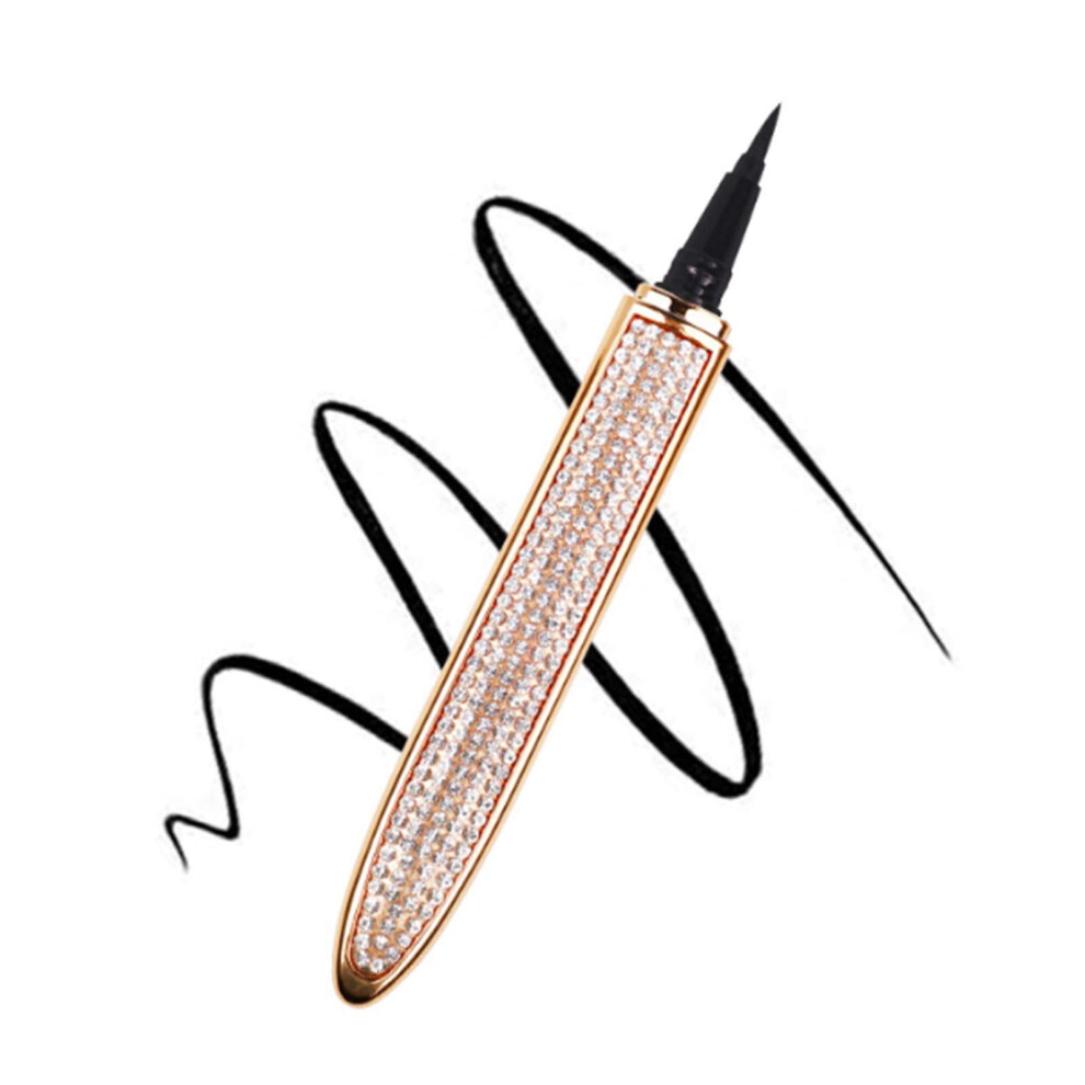 Self Adhesive Eyeliner for False Lashes 2 in 1 Glue Pen Quick Dry Smudge Resistant Long Lasting