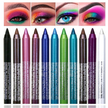 10 Color Waterproof Eyeliner Pencil Set with Metallic Glitter and Matte Shades for Eyes and Lips