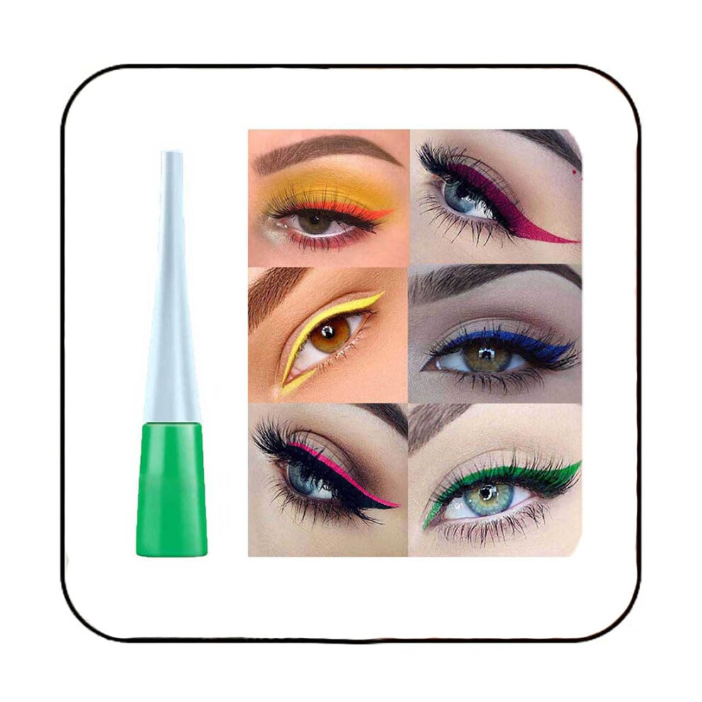 Waterproof Matte Liquid Eyeliner Pen with Bold Color, Precise Felt Tip, Long Lasting FGreen