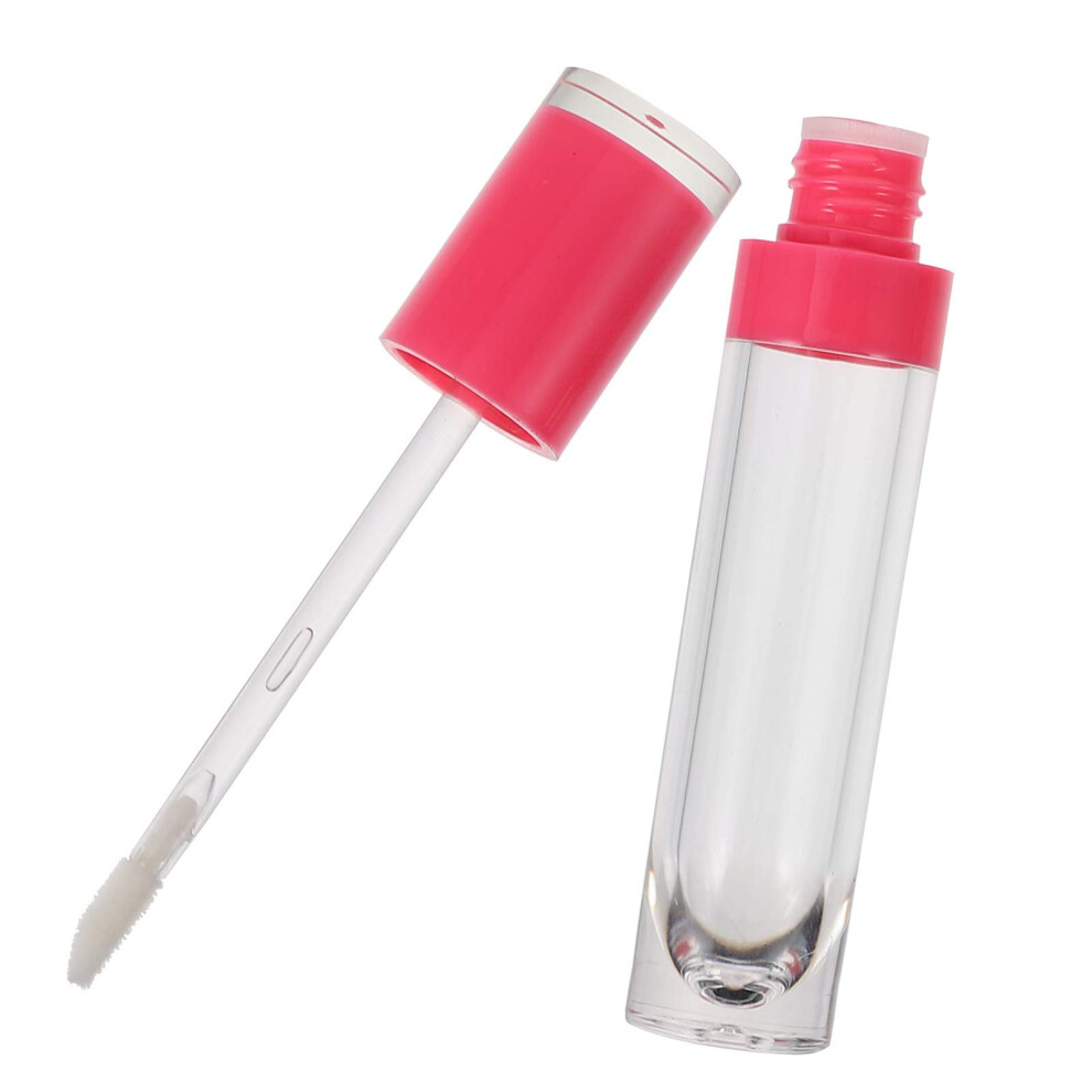 4pcs Empty Lip Gloss Tubes with Wand, Clear 8ml Lip Balm Containers for DIY Lipstick