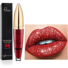 Glitter Liquid Lipstick 18 Colors Waterproof Metallic Lip Gloss Long Lasting Shimmer Gift Set